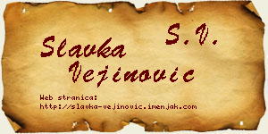Slavka Vejinović vizit kartica
